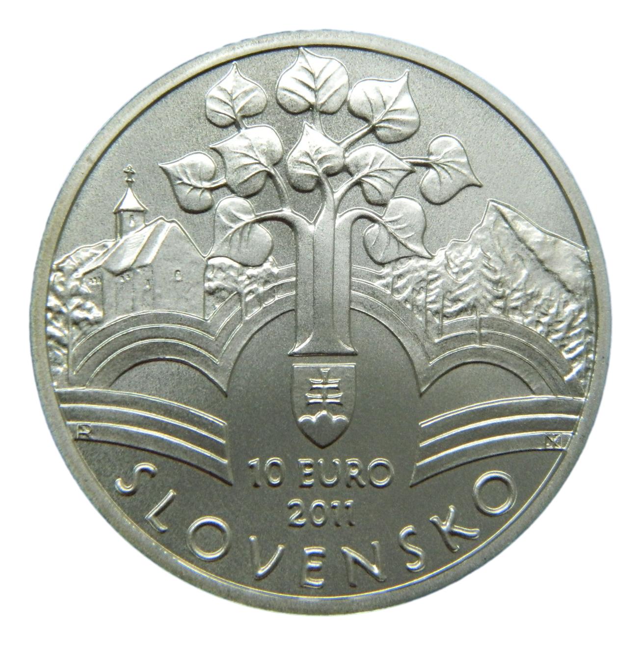 2011 - ESLOVAQUIA - 10 EURO - MEMORANDO DE LA NACION