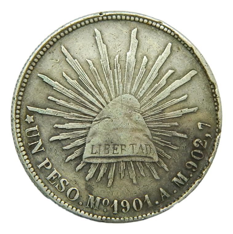 1901 AM - MEXICO - 1 PESO - PLATA