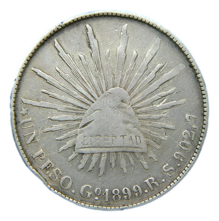 1899 RS - MEXICO - 1 PESO - GUANAJUATO - PLATA
