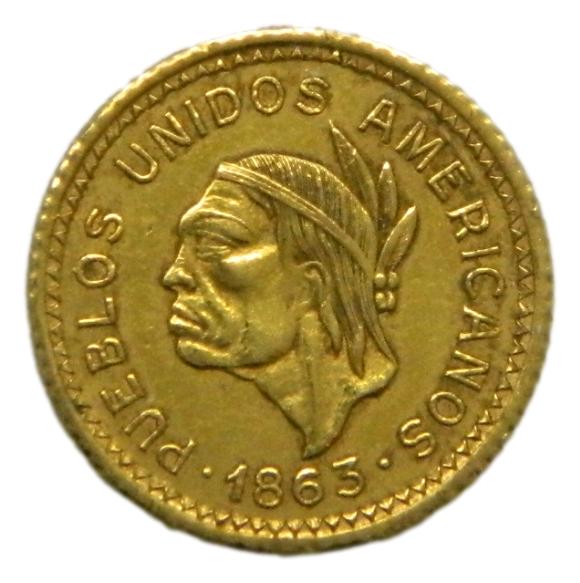 1863 - PUEBLOS UNIDOS AMERICANOS - 1/2 PESO