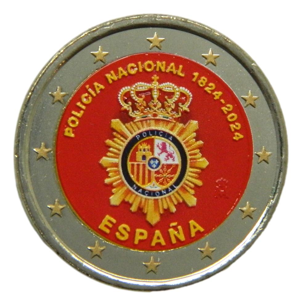 2024 - ESPAÑA - 2 EUROS - POLICIA NACIONAL - COLOR 2