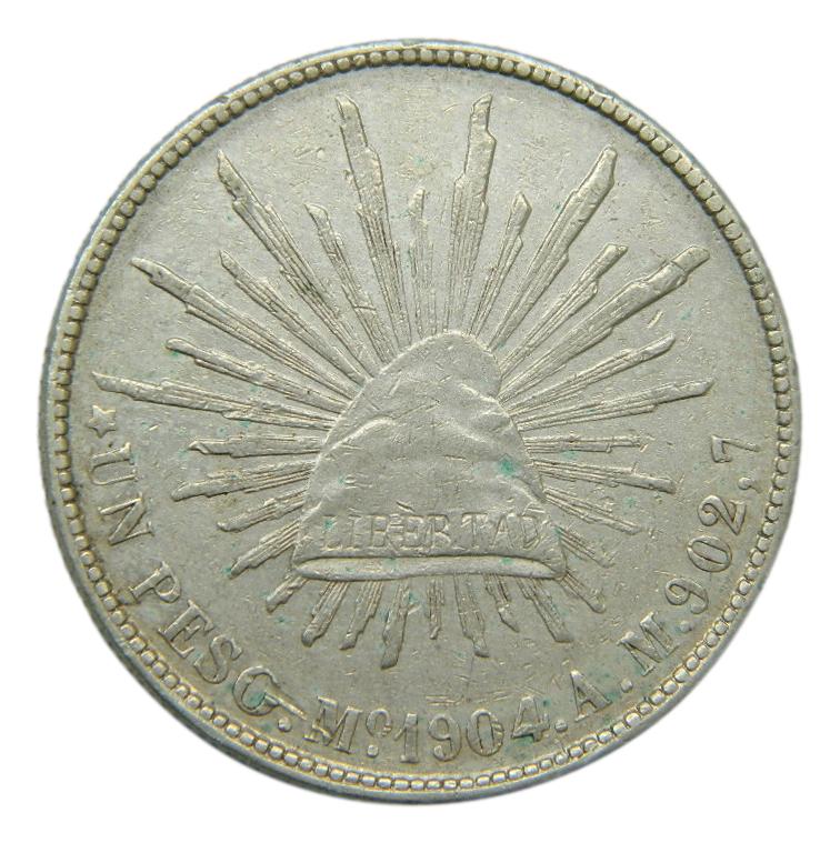 1904 AM - MEXICO - 1 PESO - PLATA
