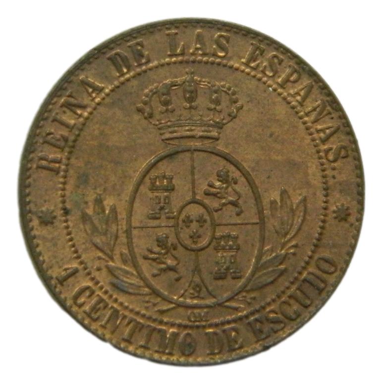 1867 OM - ISABEL II - 1 CENTIMO DE ESCUDO - EBC