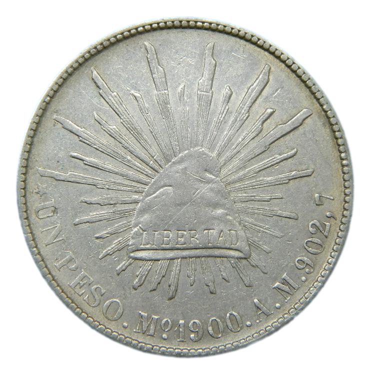1900 AM - MEXICO - 1 PESO - PLATA