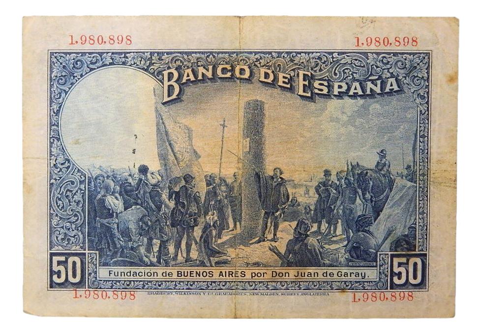 1927 - ESPAÑA - 50 PESETAS - BILLETE - SIN SELLO - BC