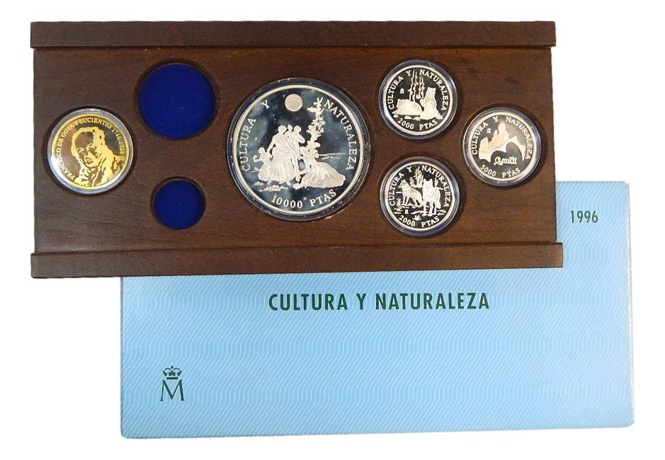 1996 - CULTURA Y NATURALEZA - COLECCION 4 MONEDAS Y 1 MEDALLA