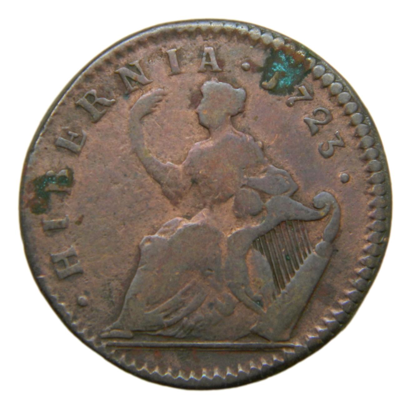 1723 - IRLANDA - HALF PENNY - AMERICAN COLONIAL - GEORGE I - HIBERNIA - S9/412