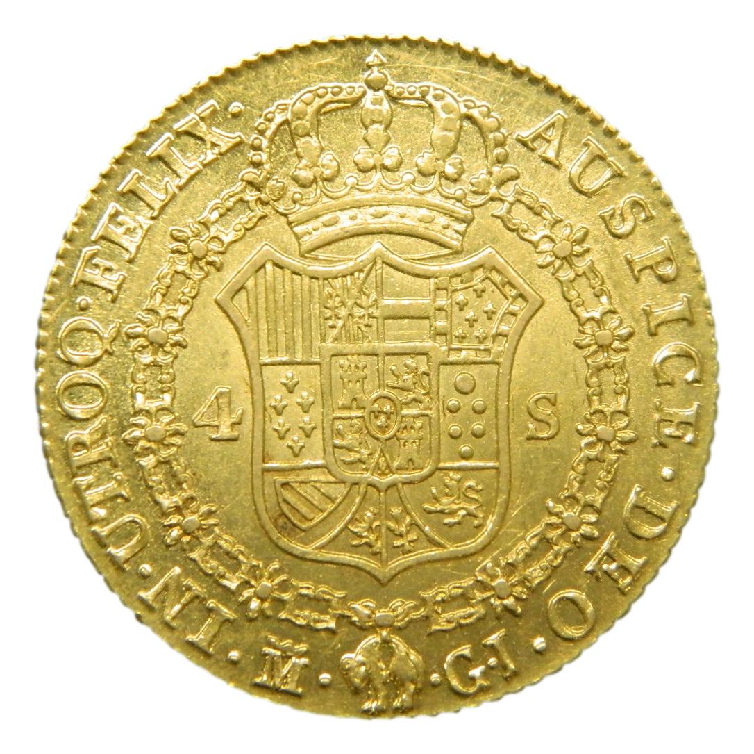 1820 GJ - FERNANDO VII - 4 ESCUDOS - MADRID - EBC