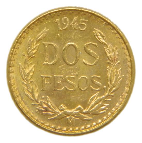 1945 - MEXICO - 2 PESOS - ORO