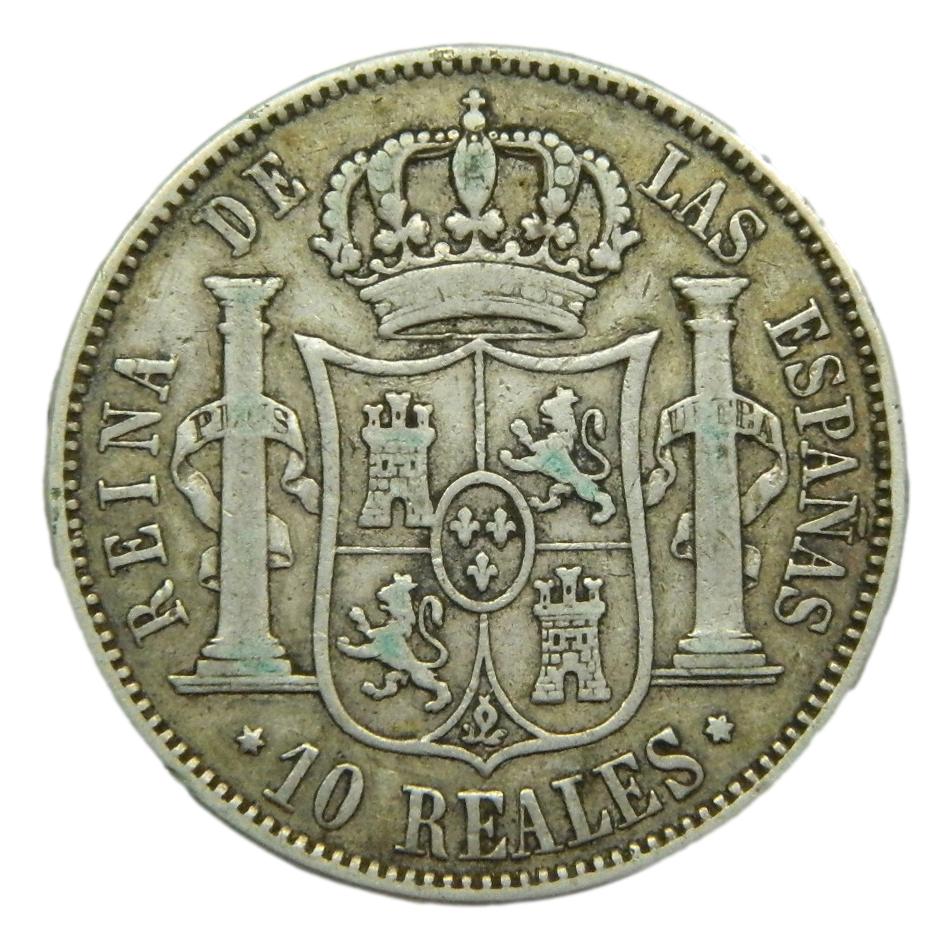 1863 - ISABEL II - 10 REALES - MADRID - PLATA
