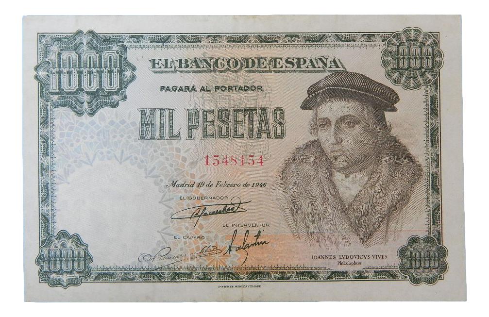 1946 - ESPAÑA - BILLETE - 1000 PESETAS - VIVES - MBC