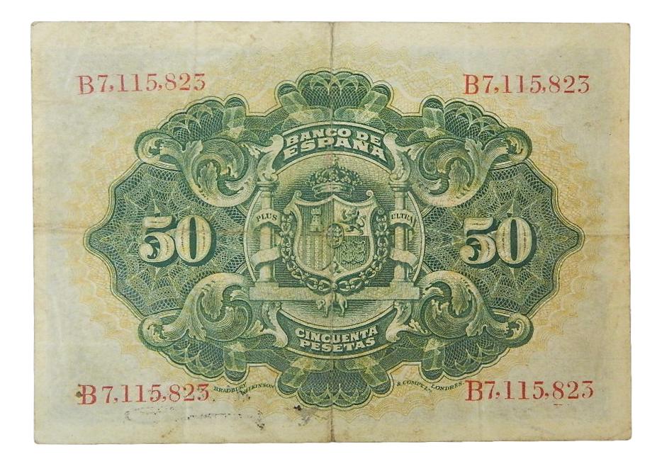 1906 - ESPAÑA - 50 PESETAS - BILLETE - MADRID - BC