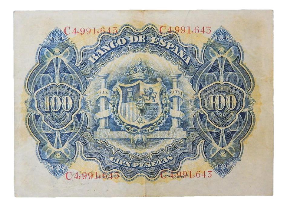 1906 - ESPAÑA - BILLETE - 100 PESETAS - MBC-