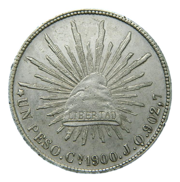 1900 JQ - MEXICO - 1 PESO - CULIACAN - PLATA