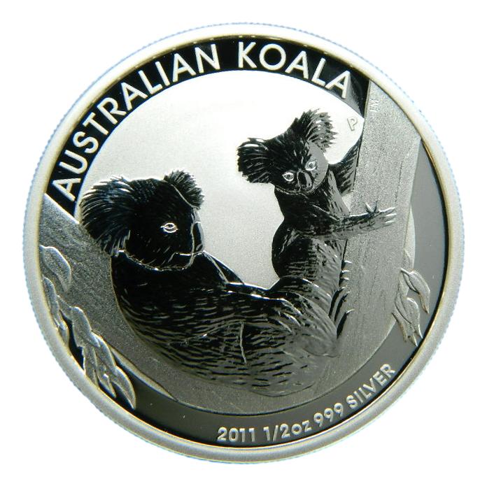 2011 - AUSTRALIA - 1/2 ONZA PLATA - 50 CENTS - KOALA