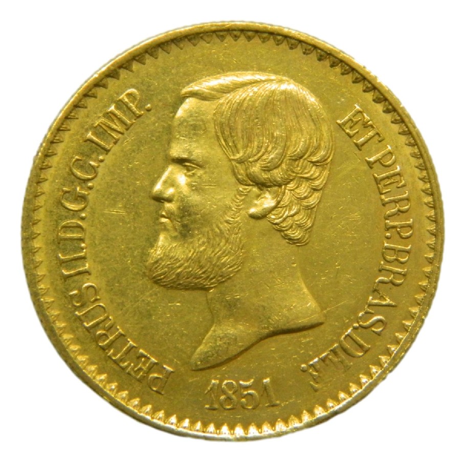 1851 - BRASIL - 20000 REIS - PEDRO II - ORO