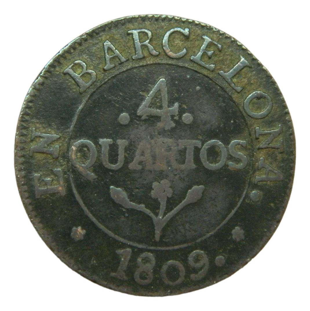 1809 - JOSE NAPOLEON - 4 QUARTOS - BARCELONA