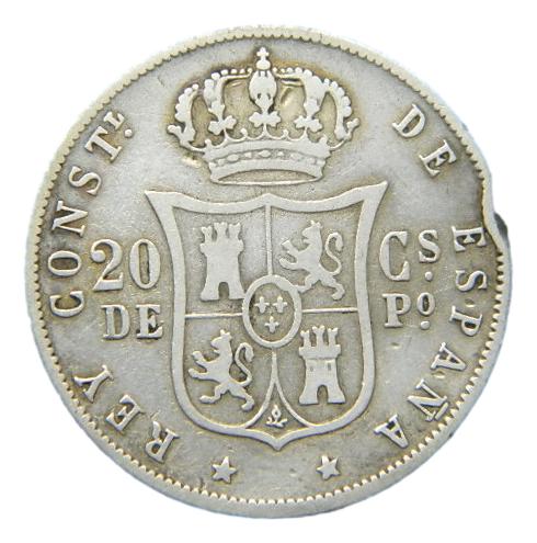 1881 - ALFONSO XII - 20 CENTAVOS DE PESO - MANILA 
