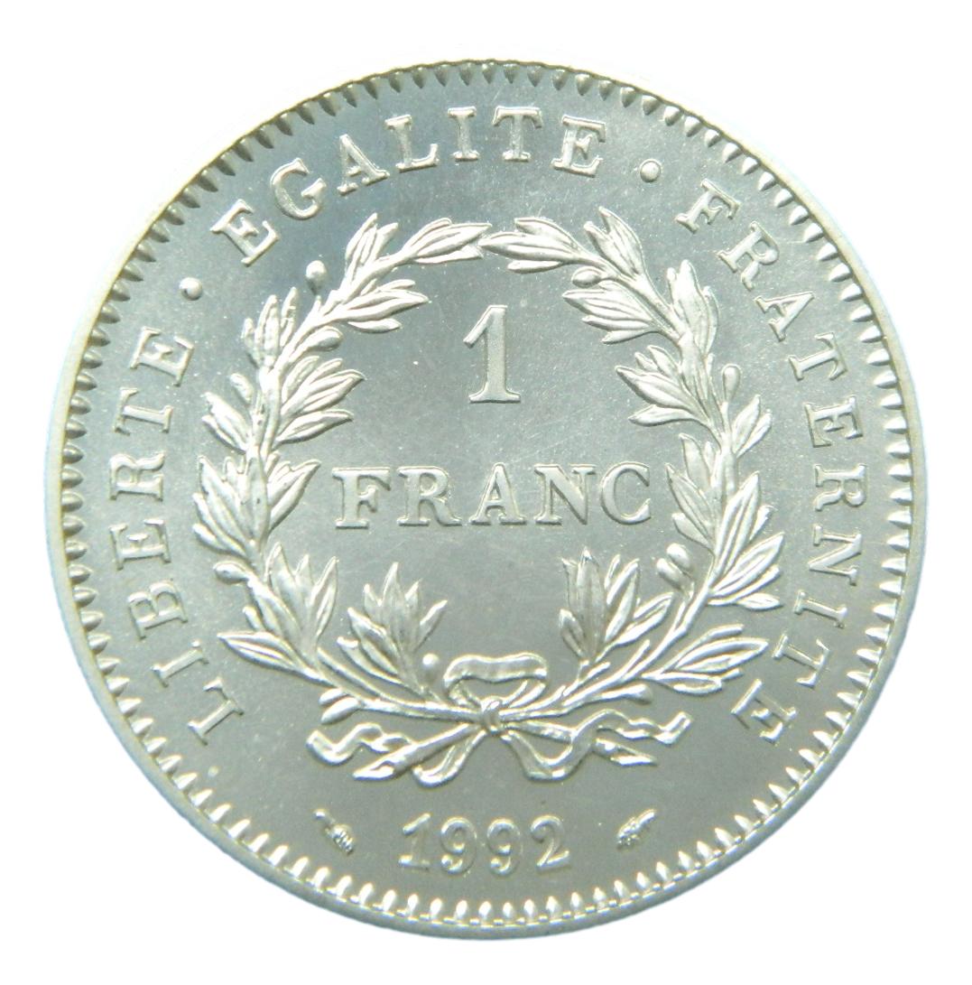 1992 - FRANCIA - 1 FRANC - PLATA