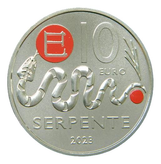 2023 - SAN MARINO - 10 EURO - SERPIENTE - AÑO LUNAR