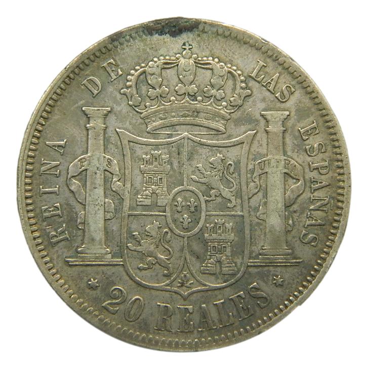 1855 - ISABEL II - 20 REALES - MADRID - BC
