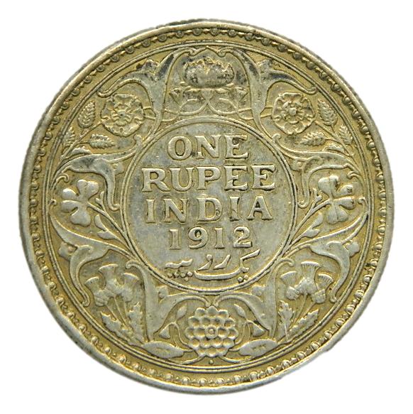 1912 - INDIA - RUPIA - PLATA - GEORGE V