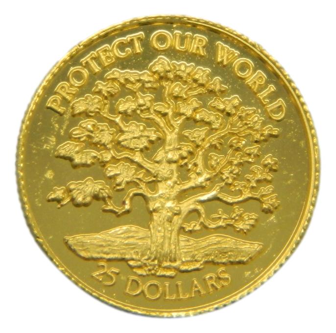 1996 - NIUE - 25 DOLLARS - PROTECT OUR WORLD - ORO
