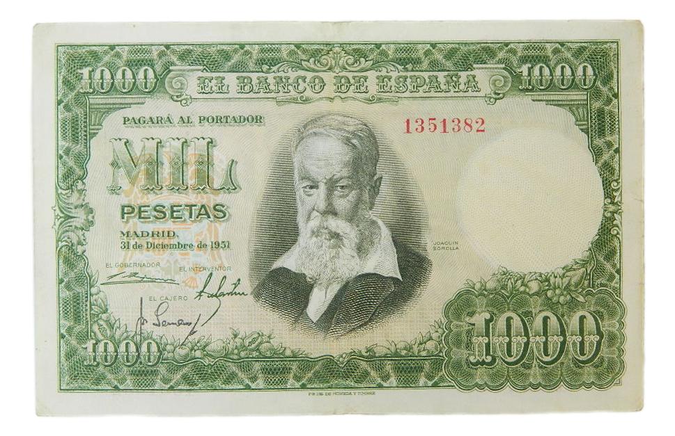 1951 - ESPAÑA - 1000 PESETAS - JOAQUIN SOROLLA - MBC