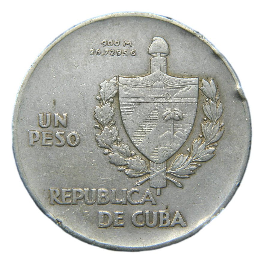 1935 - CUBA - 1 PESO - PATRIA Y LIBERTAD - PLATA