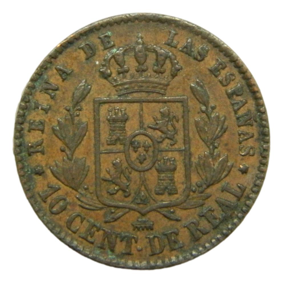 1860 - ISABEL II - 10 CENTIMOS DE REAL - SEGOVIA