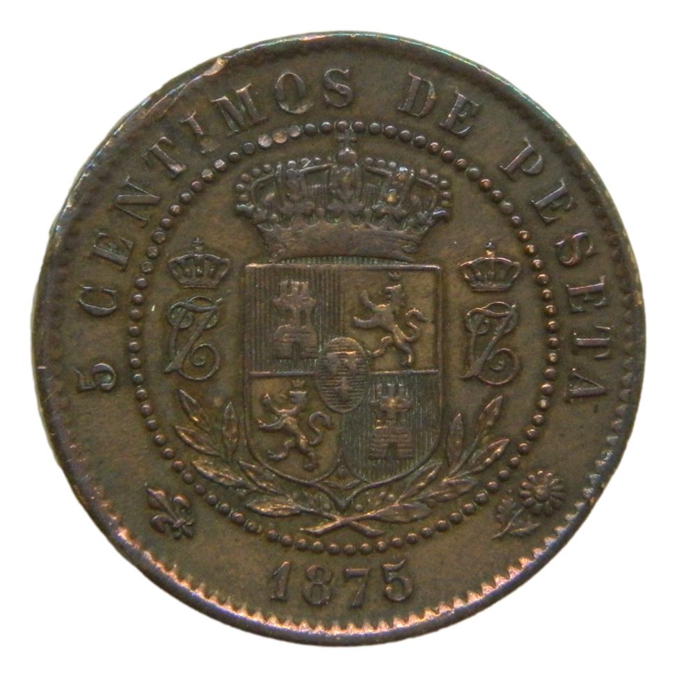 1875 - CARLOS VII - 5 CENTIMOS - BRUSELAS