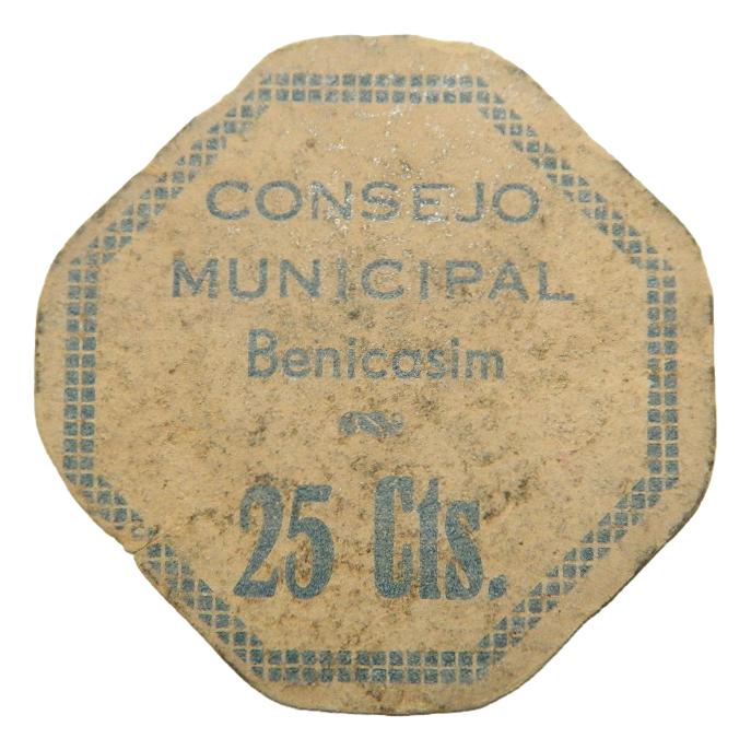 BENICASIM - BILLETE - 25 CENTIMOS - AGB 292 A - MBC
