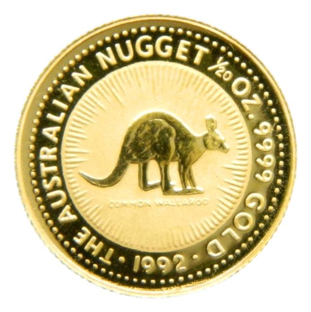 1992 - AUSTRALIA - NUGGET - CANGURO - 1/20 ONZA ORO 999 - 5 DOLARES