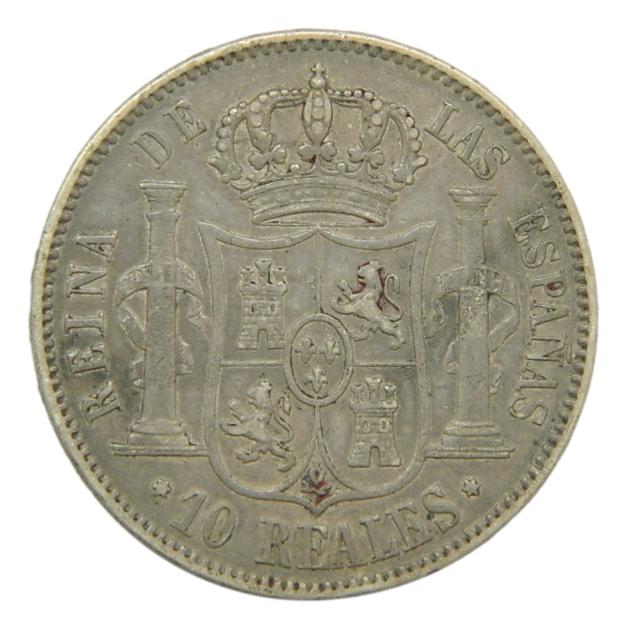 1861 - ISABEL II - 10 REALES - MADRID - MBC-