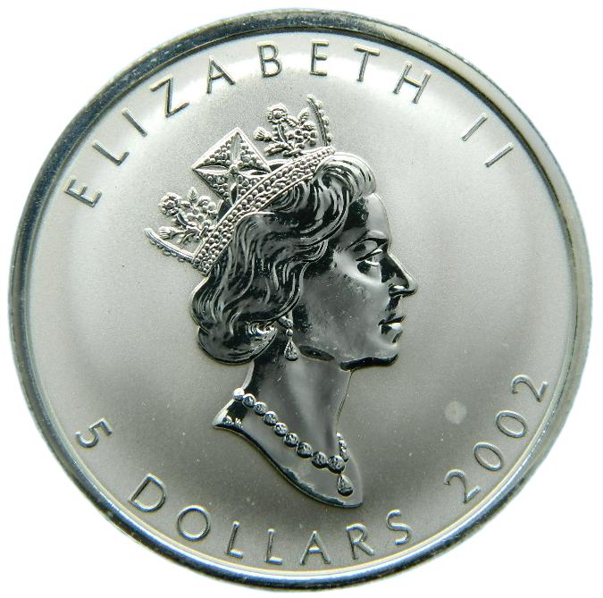 2002 - CANADA - ONZA PLATA - 5 DOLLAR - PRIVY