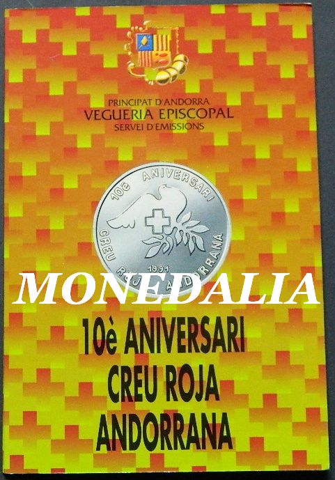 1991 - ANDORRA - 25 DINERS - CREU ROJA - RED CROSS - PLATA - ARGENT