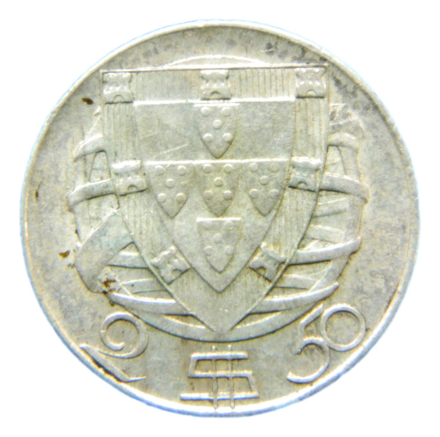 1933 - PORTUGAL - 2 1/2 ESCUDOS - PLATA - S6