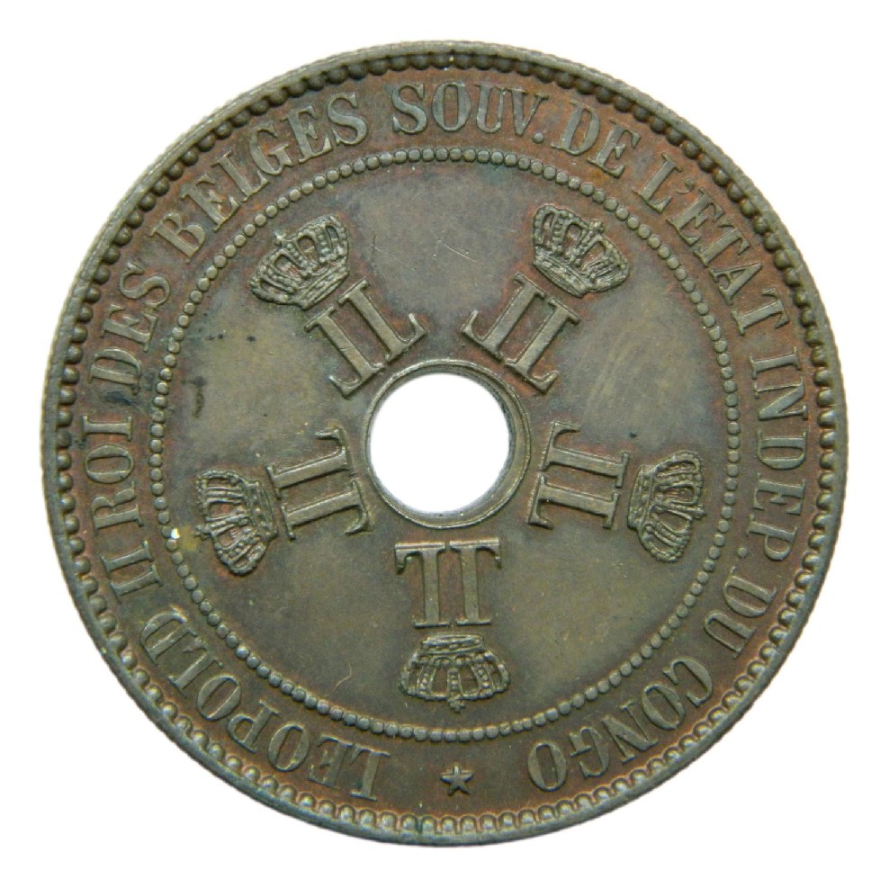 1888 - CONGO - LEOPOLDO II - 10 CENTIMOS - S6