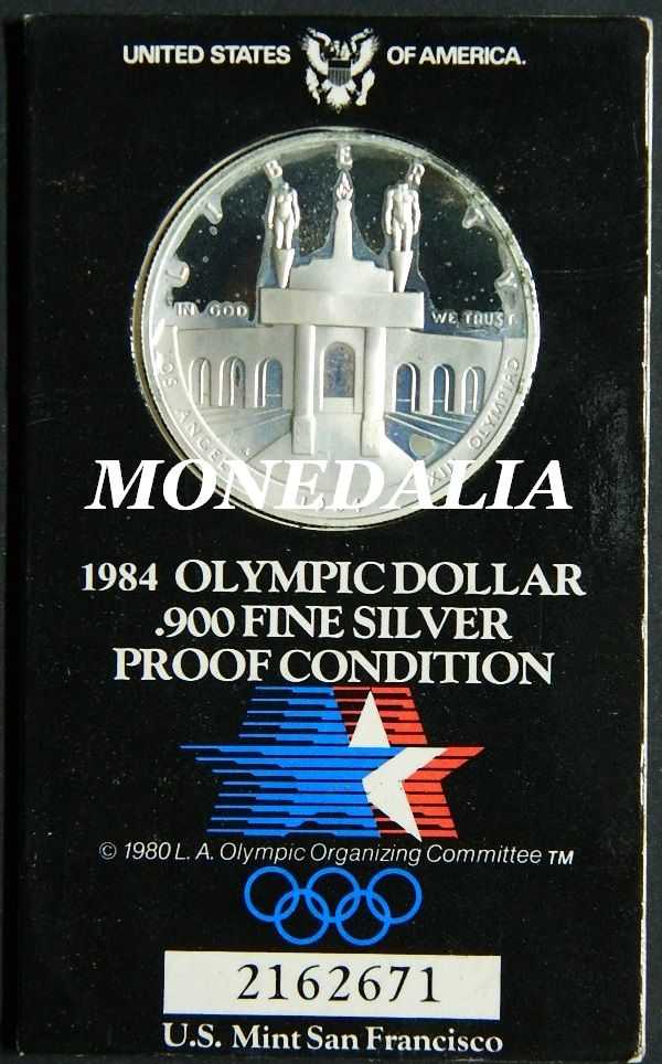 1984 - USA - DOLAR - LOS ANGELES - OLYMPIC SILVER DOLLAR 