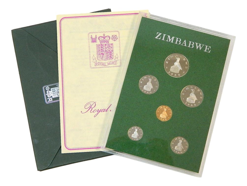 1980 - ZIMBABWE - SET PROOF - 6 MONEDAS