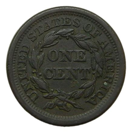 1853 - USA - 1 CENT - BRAIDED HAIR CENT 