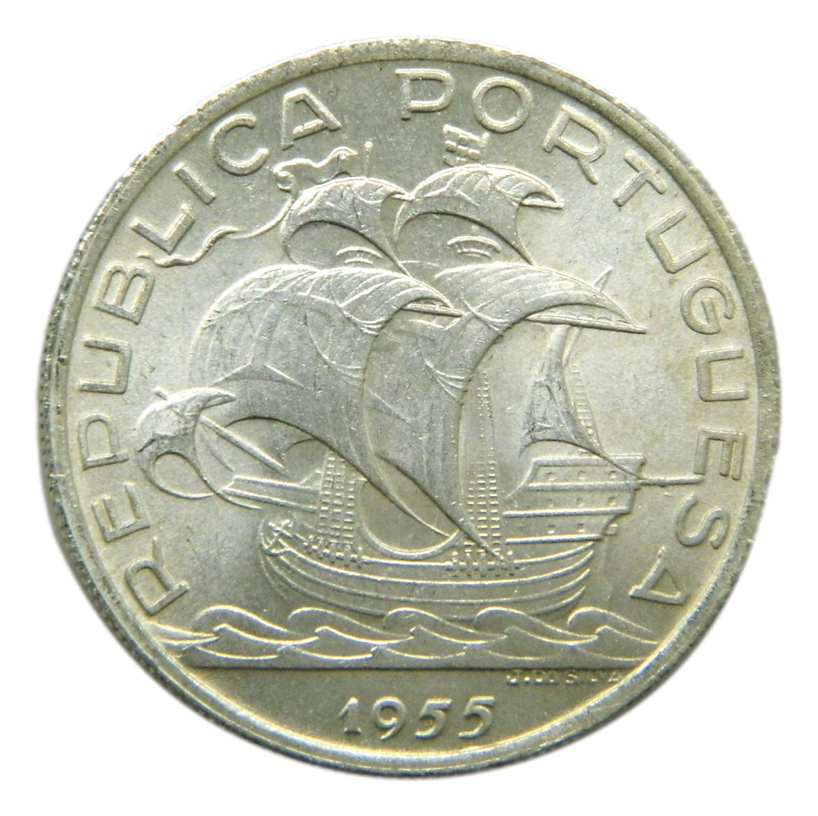 1955 - PORTUGAL - 10 ESCUDOS - PLATA