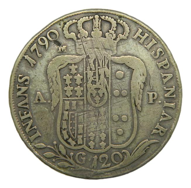 1790 AP PM - FERNANDO VII - 120 GRANA - ITALIA 