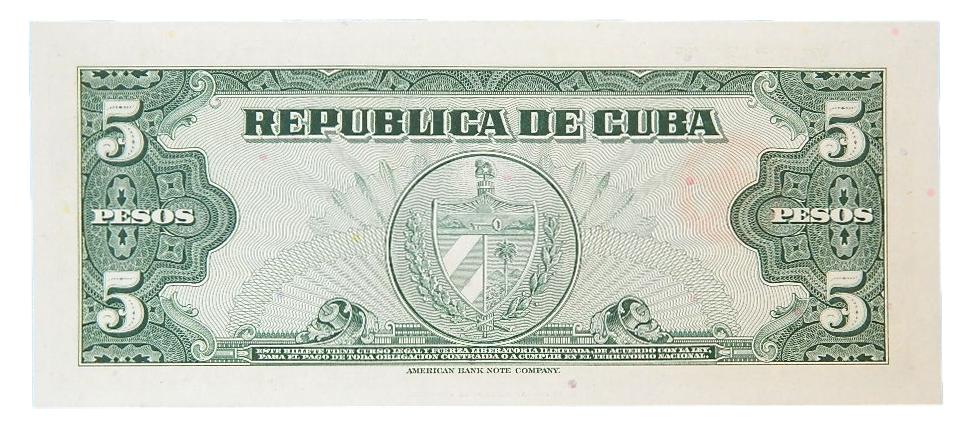 1960 - CUBA - BILLETE - 5 PESOS - SC