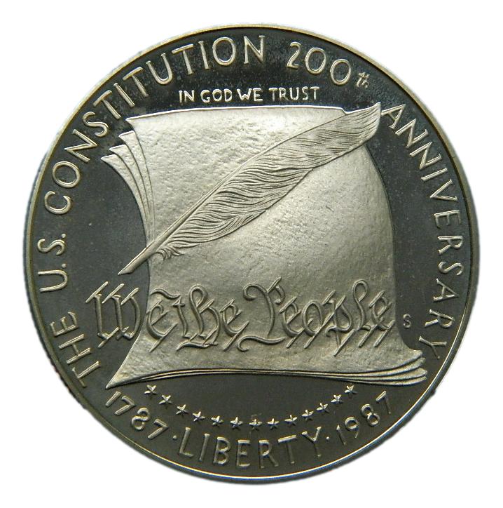 1987 S - USA - DOLAR - CONSTITUTION - PLATA PROOF