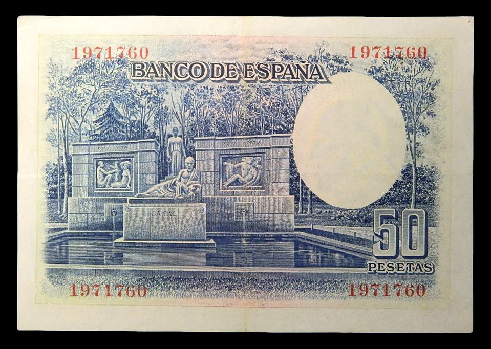 1935 - ESPAÑA - BILLETE - 50 PESETAS - SANTIAGO RAMON Y CAJAL 