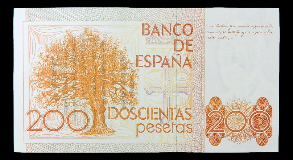 1980 - ESPAÑA - BILLETE - 200 PESETAS - CLARIN - SERIE 9A