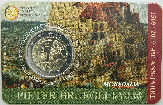 2019 - BELGICA - 2 EURO - BRUEGEL - FRANCES