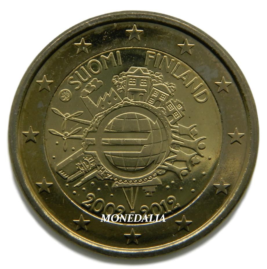 2012 - FINLANDIA - 2 EUROS - X ANIVERSARIO