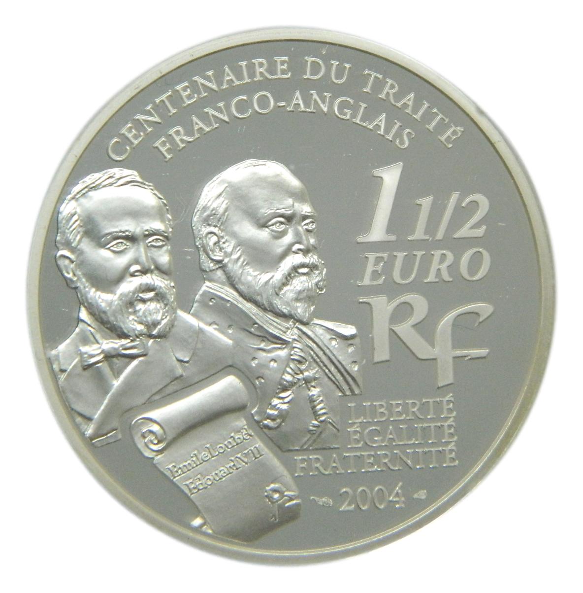 2004 - FRANCIA - 1 1/2 EURO - TRATADO FRANCO-INGLES